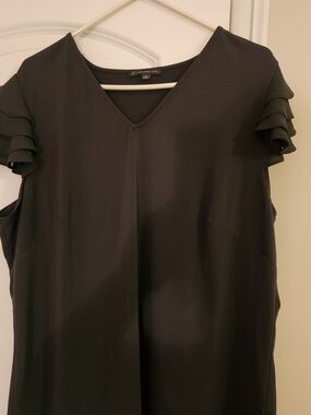 Adrianna Papell V-Neck Ruffle Sleeve Blouse